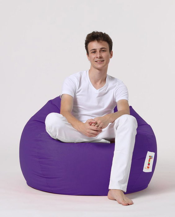 Atelier Del Sofa Premium XXL Puf de Jardín Morado Impermeable Comodidad y Relajación 115 cm
